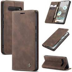 Google Pixel 7 Pro Plånboksfodral CaseMe 013 Series Google Pixel 7 Pro Plånboksfodral Kaffe