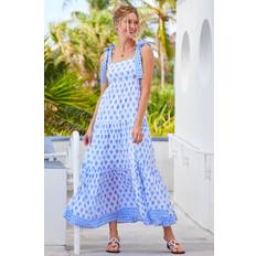 Long Dresses - Organic Aspiga Tabitha Maxi Dress Pineapple Blue