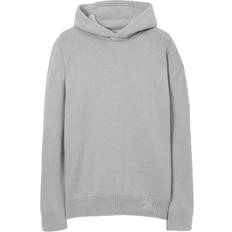 Burberry Grey Jumpers Burberry EKD wool-cashmere hoodie men Wool/Cashmere Grey