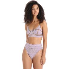 Icebreaker Bras Icebreaker Women's Merino Queens Clasp Bra Algae/Purple Haze 100% Merino Wool Algae/Purple Haze