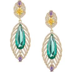 Eye Candy LA Women's The Luxe Collection Billie 18K Goldplated & Cubic Zirconia Statement Drop Earrings Brass