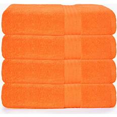 Glamburg GLAMBURG Premium Cotton 4 Pack Bath Towel Orange