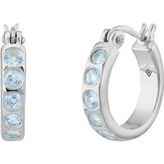 Topaz Earrings Silpada March Birthday Wish Blue Topaz Huggie Earrings - Sterling Silver