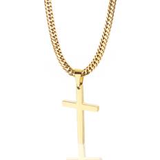 Martes Cross Necklace for Men - Silver Gold