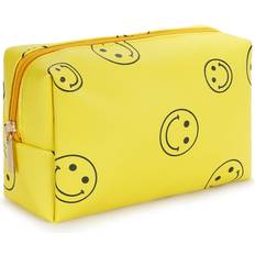 Silver Cosmetic Bags Waloner Organizer Cute Portable Smiley Makeup Bag - Yellow