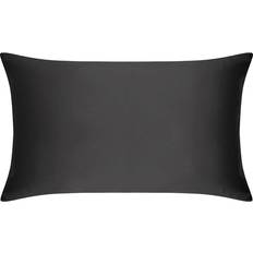 Seda Ropa de Cama Charcoal Pure Silk Pillow Case Black