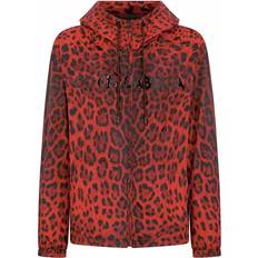 Leopard - Men Outerwear Dolce & Gabbana leopard-print hooded jacket men Nylon/Nylon Red