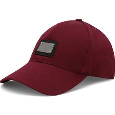 Dolce & Gabbana Red Headgear Dolce & Gabbana DG Essentials logo-plaque baseball cap men Elastane/Rayon/Cotton Red