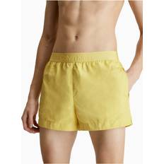 Calvin Klein Yellow Swimming Trunks Calvin Klein Men's Core Tonal Short Length Swim Shorts Yellow