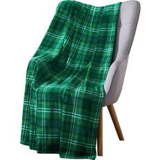 Zazzle St Patrick's Day Soft Celtic Plaid Fleece Throw Blanket Green Irish Blankets Green