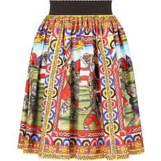 Dolce & Gabbana Green Skirts Dolce & Gabbana graphic-print A-line skirt women Silk Green