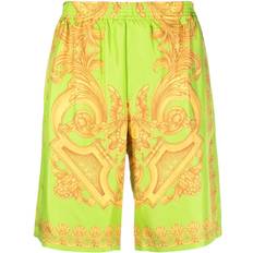 Versace Shorts Versace Barocco 660 silk shorts men Cupro/Silk Green