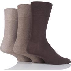 IOMI Pairs Men's FootNurse Diabetic Socks Brown