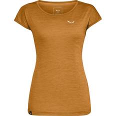 Marrón - Mujer Camisetas Térmicas Salewa Puez Melange Dry Manga Corta - Brown