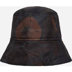 Quilted Floral Bucket Hat Navy