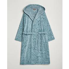 Missoni Home Rex Bathrobe Light Blue Blau Morgenmantel Grösse: