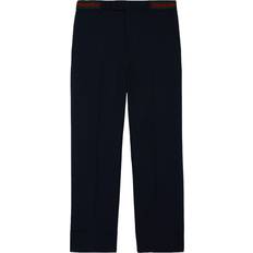 Gucci Pants & Shorts Gucci Web-detail straight-leg trousers men Cotton/Polyester Blue