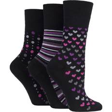 Gentle Grip Ladies Pair Gentle Grip Patterned Bamboo Socks Blackberry 4-8 Ladies