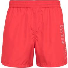 Balmain Men Swimwear Balmain metallic-logo swim shorts men Polyester Red