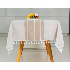 Jiale Rustic Farmhouse Linen Tablecloth