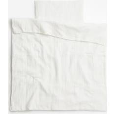 H&M Muslin cot duvet cover set White 110x125