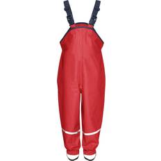 Rouge Pantalons de Pluie Playshoes Regenhose rot mit Textilfutter