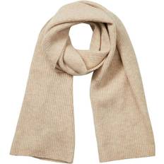 Elastan / Lycra / Spandex Skjerf & Sjal Selected Maline Ribbed Scarf - Birch