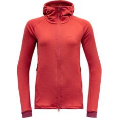 Devold Bekleidung reduziert Devold Damen Nibba Merino Hoodie Jacke rot