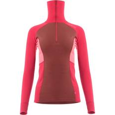 Aclima Pikétröjor Aclima Women's WarmWool Polo, XL, Jester Red/Spiced Apple/Spiced Coral
