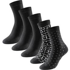 Schiesser Strømper Schiesser 5-pak Women Blue Bird Socks Black 39/42