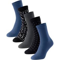 Schiesser Sokker Schiesser Strømper 5P Women Blue Bird Socks Marine 35/38 Dame