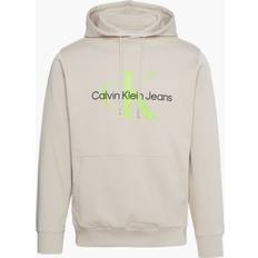 Calvin Klein Unisex Sweaters Calvin Klein Jeans Mono Logo Hoodie, Taupe/Acid Light