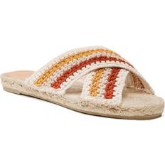 52 ⅔ Espadrillos Castañer Multi Sandaler Hæklet Stil Bomuld - Beige