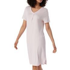 Damen Negligés Schiesser Damen Kurzarm Baumwolle Modal Sleepshirt Bigshirt-Nightwear Nachthemd, rosa_179247