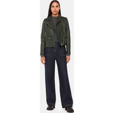 Green - Leather Jackets Whistles Agnes Leather Biker Jacket