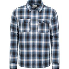 Skjorter Mountain warehouse Mens Stream II Flannel Lined Shirt Blue Cotton