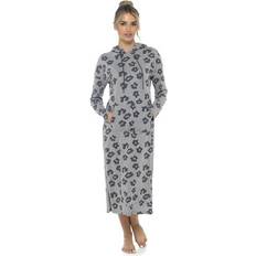 Yöpaidat Foxbury Womens Animal Print Long Nightie - Grey