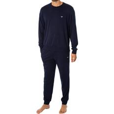 Emporio Armani Sleepwear Emporio Armani Logo Longsleeved Pyjama Set Marine