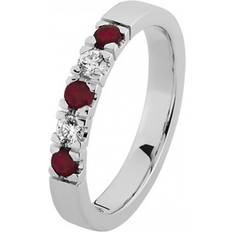 kt hvidguld alliance ring, fra Colour serien med stk 0,07 ct Wesselton SI Rubin