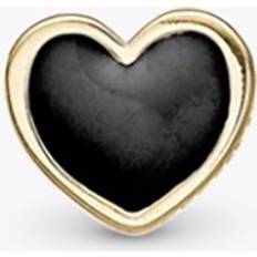 Sort - Sølv Øreringe Christina Christina Øreringe Black Heart