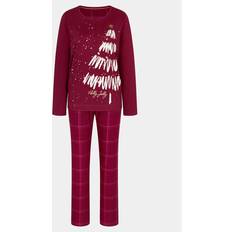 Damen - Rot Schlafanzüge Triumph Pyjama WINTER MOMENTS dunkelrot