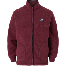 Fleece Jackets - Red New Balance Men's Athletics Polar Fleece Full-Zip Jacket Burgundy