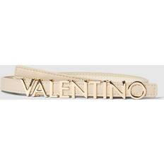 Valentino Belts Valentino Bags Womens Belty Metal Logo Belt In Beige/Oro