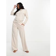 Jersey Broeken Tommy Hilfiger Established Wide Leg Pants - Creme