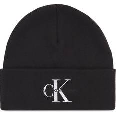 Calvin Klein Herren Mützen Calvin Klein Damen Strickmütze MONOGRAM BEANIE schwarz universal