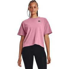 Under Armour Logo LC Oversized HeavyWeight T-Shirt Damen 697 pink elixir/white 30/32/34