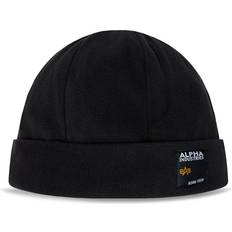 Alpha Industries Accessoarer Alpha Industries Mössa Label Fleece Beanie 118937 Black 03 4059146487264 299.00