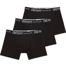 5XL Underbukser Tom Tailor Boksershorts Til Mænd 3 Stk - Sort