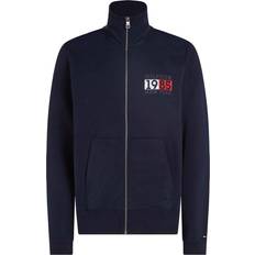 Tommy Hilfiger L Cardigans Tommy Hilfiger Men's Sweatshirt with Zip No Hood - Blue/Desert Sky