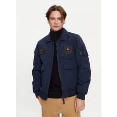 Aeronautica Militare Padded Pilot Bomber Jacket Dark Blue